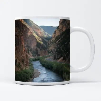 River Canyon Winding Through Red Cliffs