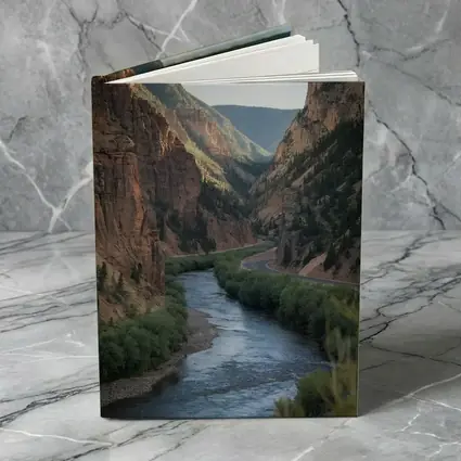 River Canyon Winding Through Red Cliffs