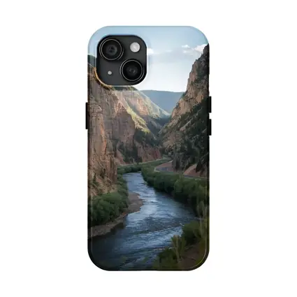 River Canyon Winding Through Red Cliffs