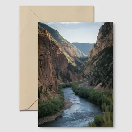 River Canyon Winding Through Red Cliffs