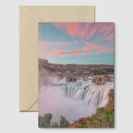 Shoshone Falls Idaho Sunset Sky Waterfall