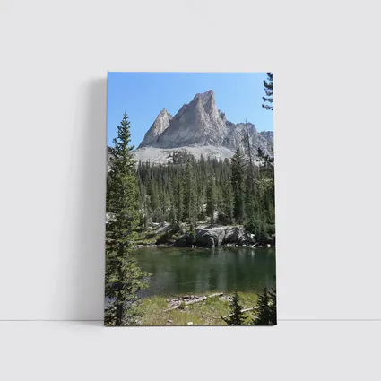 Rocky Mountain Peak Above Alpine Lake