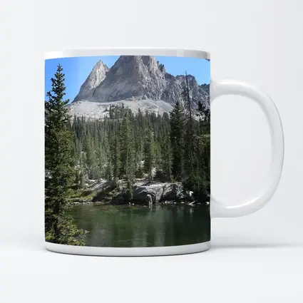 Rocky Mountain Peak Above Alpine Lake