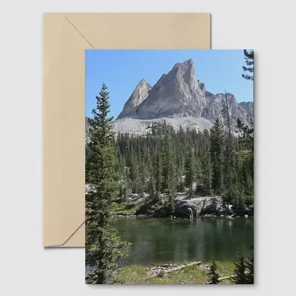 Rocky Mountain Peak Above Alpine Lake