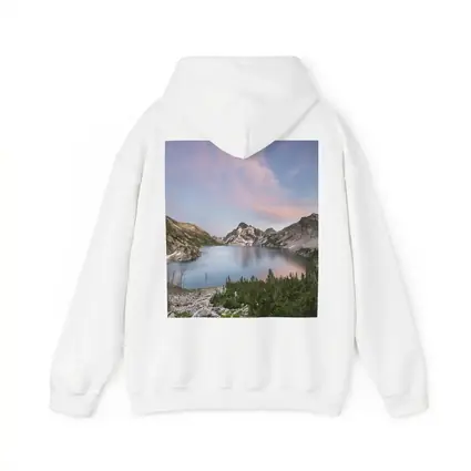 Alpine Lake Mountain Sunset Pink Sky