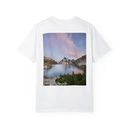 Alpine Lake Mountain Sunset Pink Sky