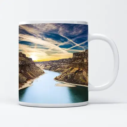 Canyon River Valley Sunset Sky View