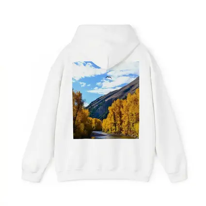 Autumn River Valley Eagle Blue Sky