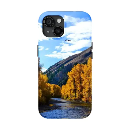 Autumn River Valley Eagle Blue Sky