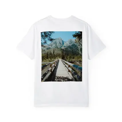 Wooden Bridge Mountain Forest Path View