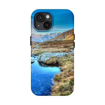 Mountain Stream Sunrise Alpine Valley Landscape