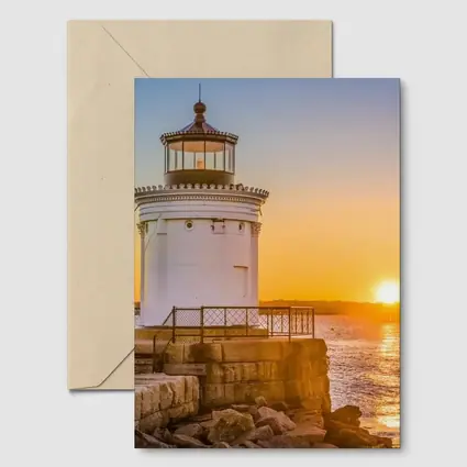 Portland Breakwater Lighthouse Sunset Ocean View