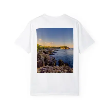 Rocky Coastal Cliffs at Golden Hour Sunset