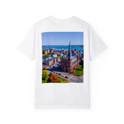 Portland Maine Aerial City Harbor View