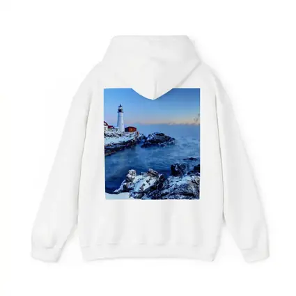 Portland Head Lighthouse Snowy Winter Coastal Scene