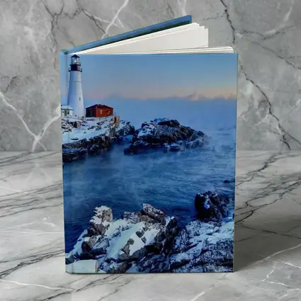 Portland Head Lighthouse Snowy Winter Coastal Scene