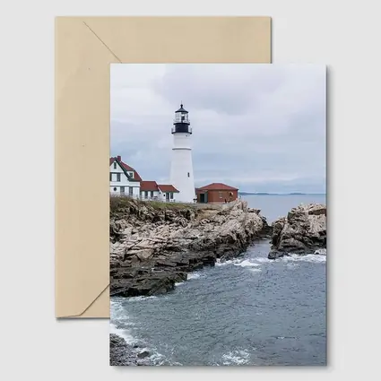 Portland Head Lighthouse Rocky Maine Coastline