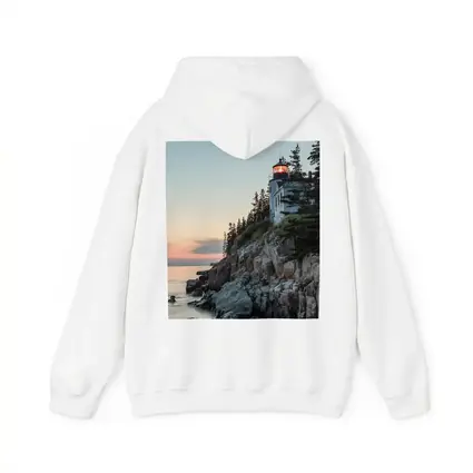 Bass Harbor Lighthouse Rocky Cliffs Sunset