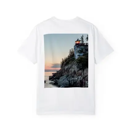 Bass Harbor Lighthouse Rocky Cliffs Sunset