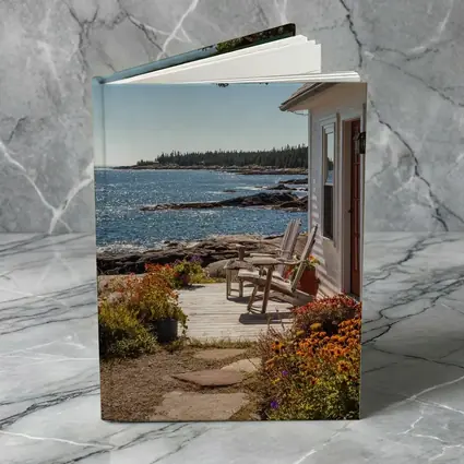 Coastal Cottage Porch Rocky Ocean Shoreline
