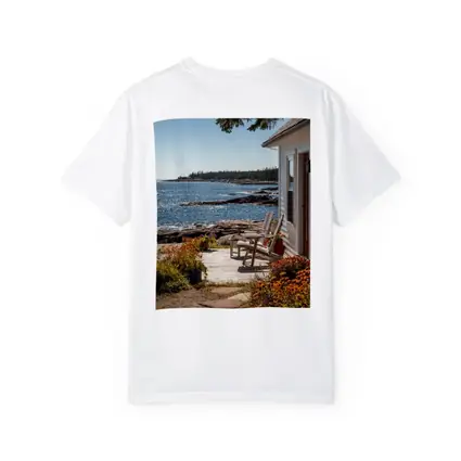 Coastal Cottage Porch Rocky Ocean Shoreline