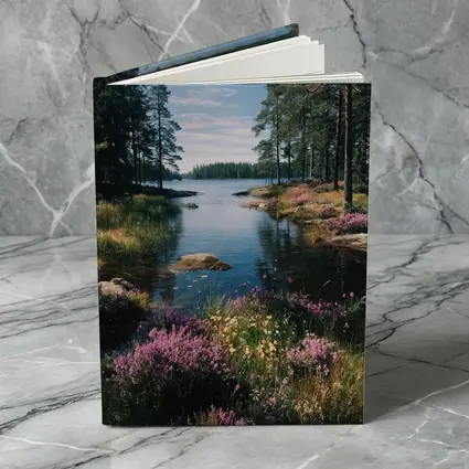 Nordic Lake Shore Wild Heather Flowers