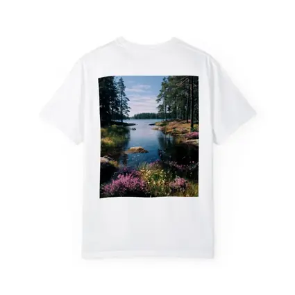 Nordic Lake Shore Wild Heather Flowers