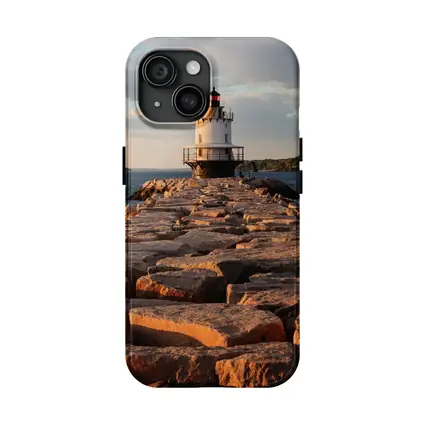 Spring Point Ledge Lighthouse Rocky Breakwater Maine