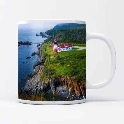 West Quoddy Head Lighthouse Rocky Maine Coast