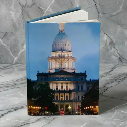 Michigan State Capitol Building Blue Dusk Sky