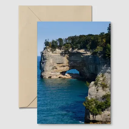 Pictured Rocks Arch Cliffs Lake Superior
