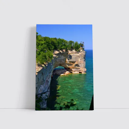 Pictured Rocks Arch Over Turquoise Lake Superior