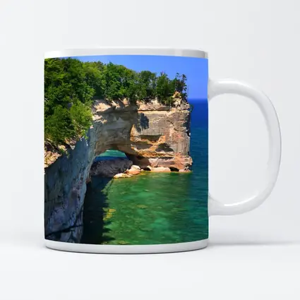 Pictured Rocks Arch Over Turquoise Lake Superior