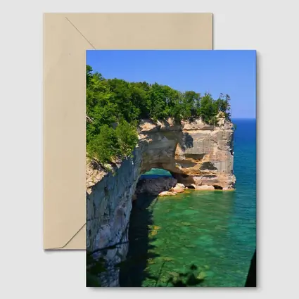 Pictured Rocks Arch Over Turquoise Lake Superior