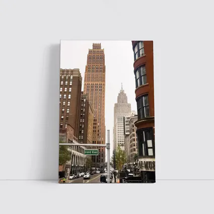 Grand River Avenue Detroit Downtown City Street