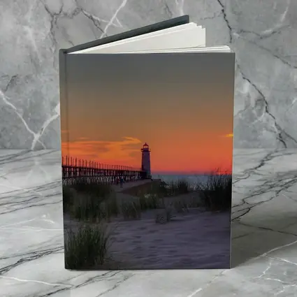 Lighthouse Pier Sandy Beach Sunset Sky