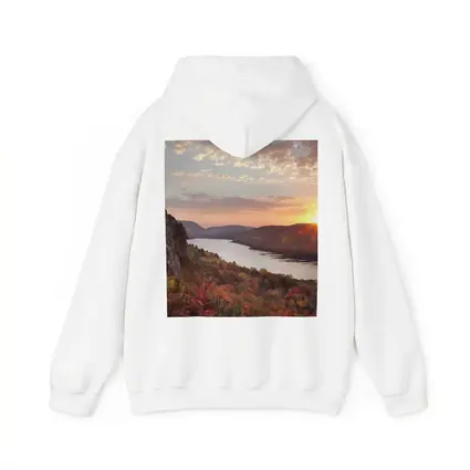 Autumn Lake Sunset Rolling Forest Hills