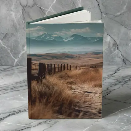 Prairie Path Fence Mountains Dry Grassland