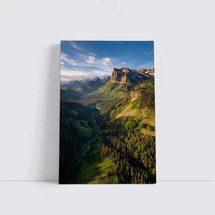 Rocky Mountain Valley Forest Aerial Landscape
