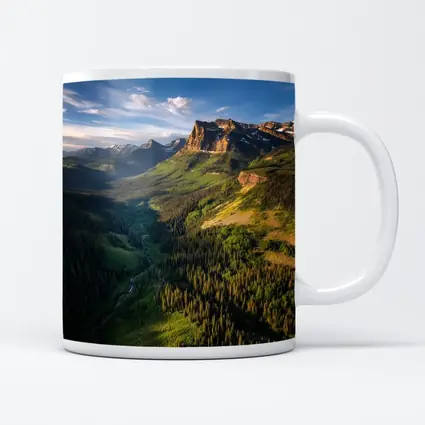 Rocky Mountain Valley Forest Aerial Landscape