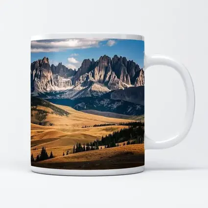 Dolomites Rocky Peaks Golden Rolling Hills