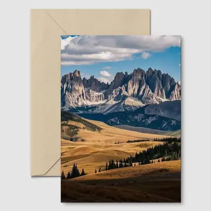Dolomites Rocky Peaks Golden Rolling Hills