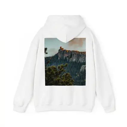Stone Watchtower Atop Rocky Mountain Cliff