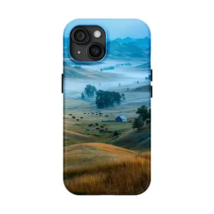 Misty Prairie Valley Rolling Hills Bison