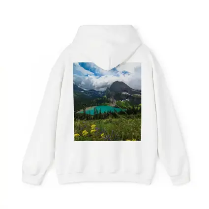 Turquoise Mountain Lake Wildflowers Glacier Landscape