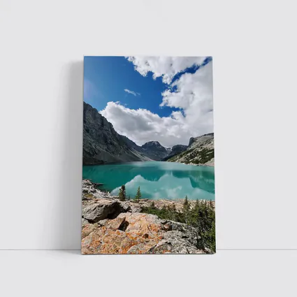 Turquoise Alpine Lake Rocky Mountain Landscape