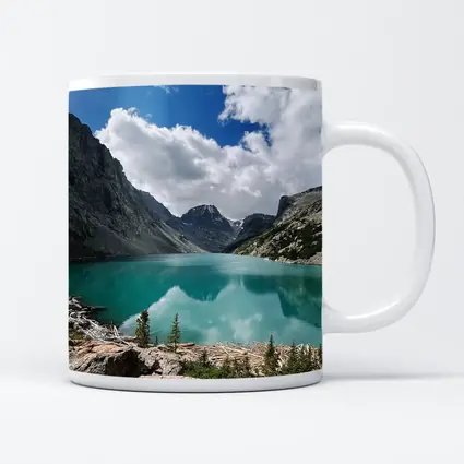 Turquoise Alpine Lake Rocky Mountain Landscape