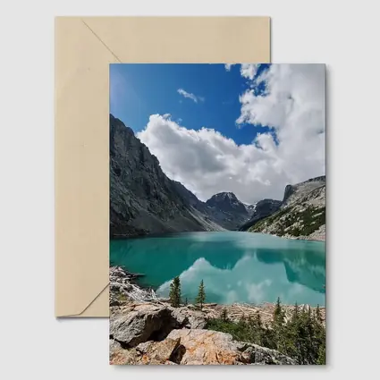 Turquoise Alpine Lake Rocky Mountain Landscape