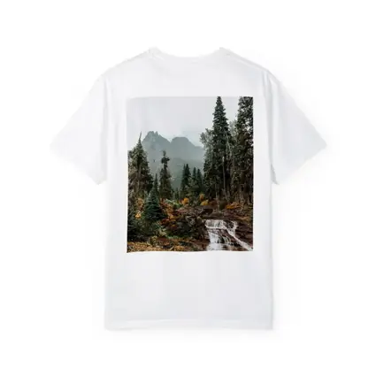 Mountain Waterfall Forest Autumn Rocky Landscape