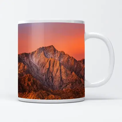 Sierra Nevada Mountain Peak Sunset Glow